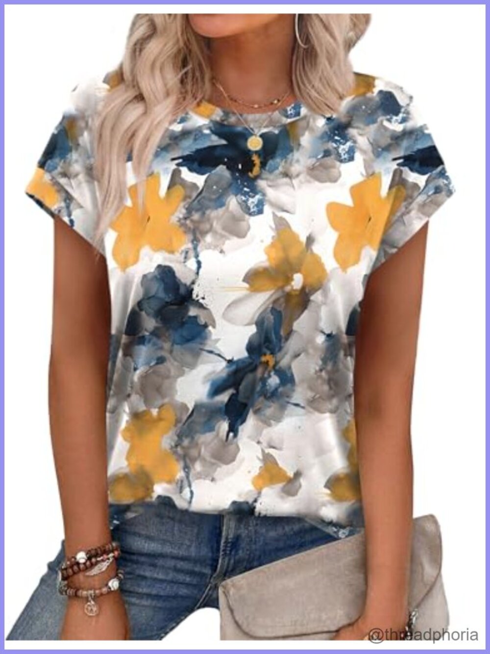 Womens Summer Tops Short Sleeve Crew Neck Tunic Blouses